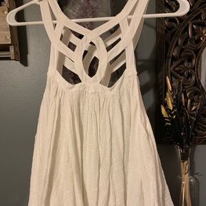 NWT Free People Cut Out White Top